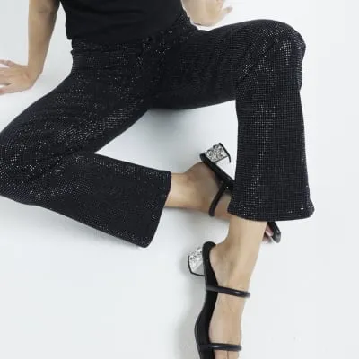 Black Diamante Strappy Block Heel Sandals sold by River Island