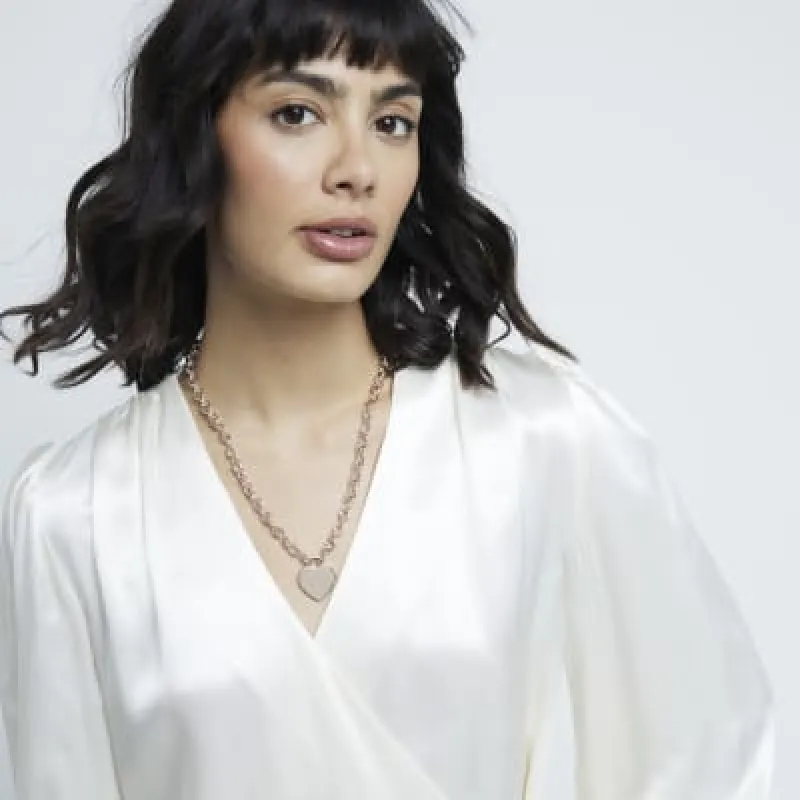 Rose Gold Heart Chain Necklace sold by River Island