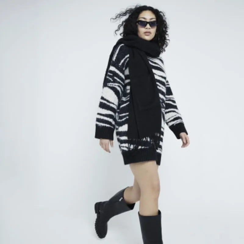 Black Pocket Scarf sold by River Island