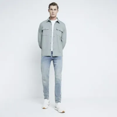 Blue Skinny Fit Jeans sold by River Island