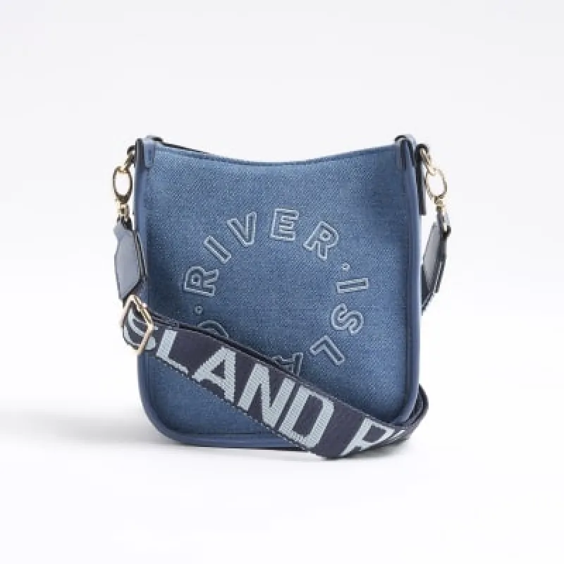 Blue Denim RI Cross Body Bag sold by River Island