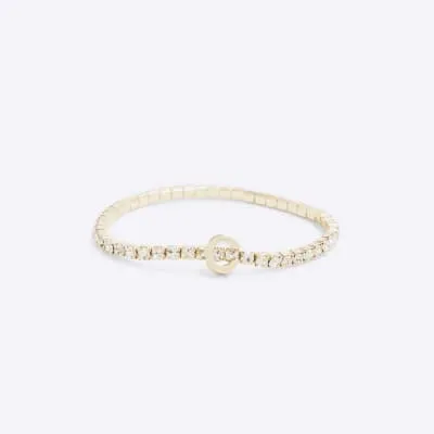 Gold Initial C Bracelet sold by River Island