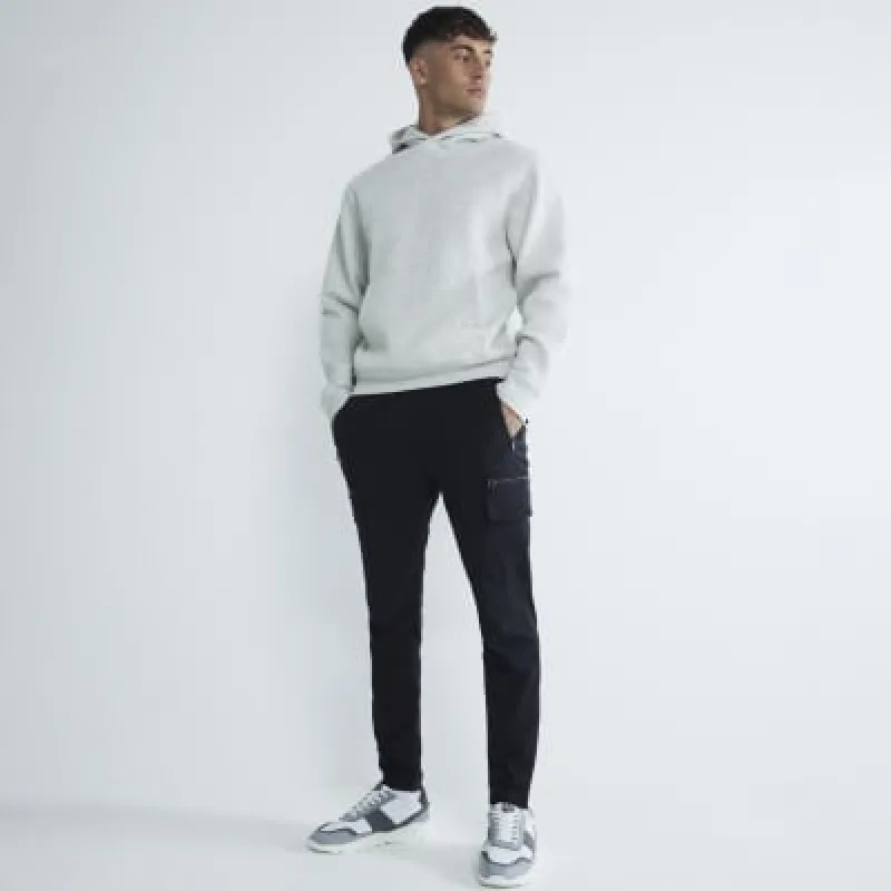 Grey Quilted Hoodie sold by River Island