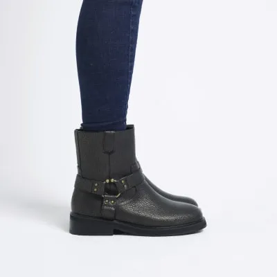 Brown Ankle Biker Boots sold by River Island