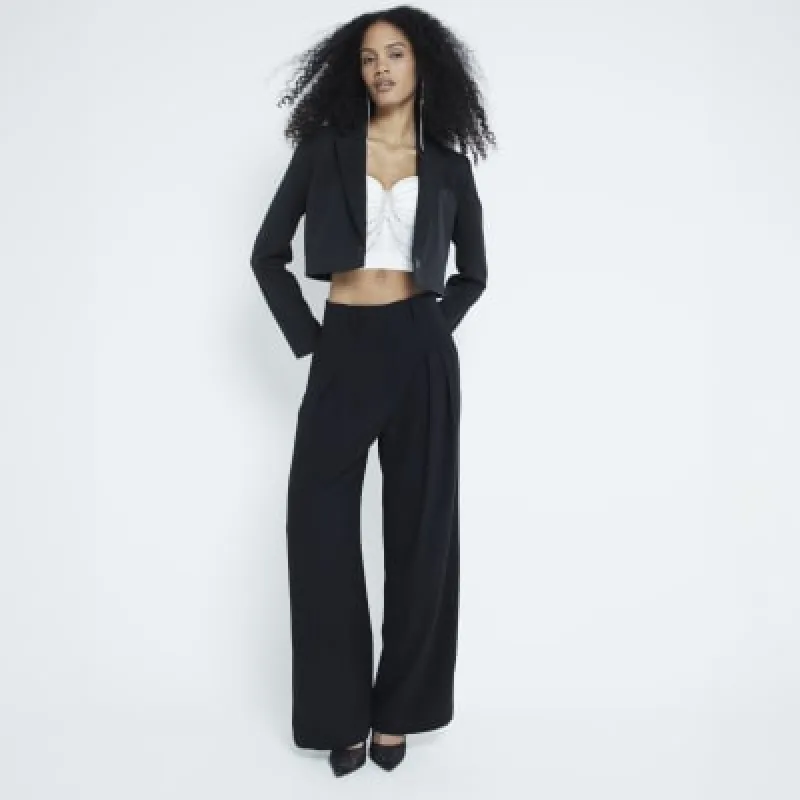 White Denim Diamante Corset Top sold by River Island