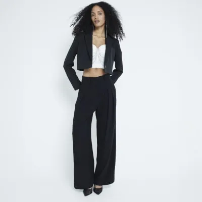 White Denim Diamante Corset Top sold by River Island