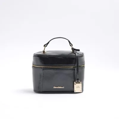 Black Faux Leather Vanity Bag sold by River Island