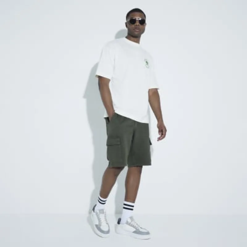 Green Denim Cargo Shorts sold by River Island