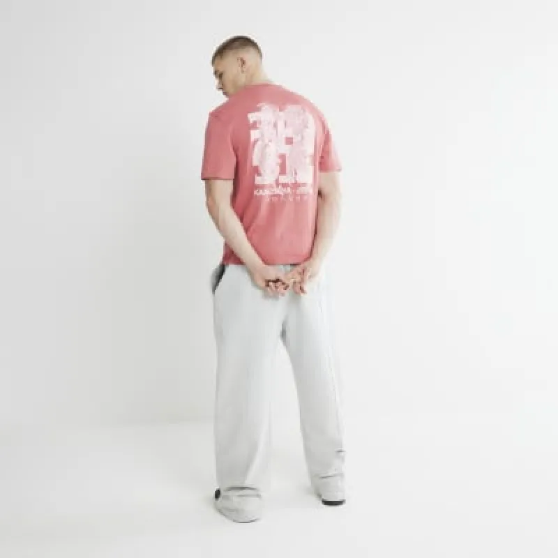 Red Regular Fit Kanazawa Dragons T-Shirt sold by River Island