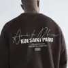 Brown Heavyweight Textured Graphic Sweatshirt sold by River Island