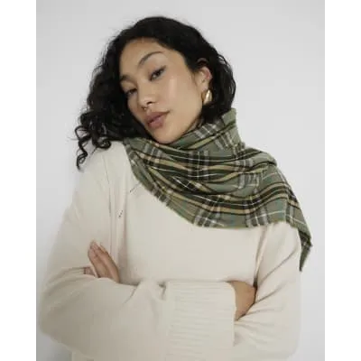 Khaki Check Scarf sold by River Island