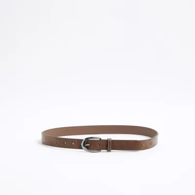 Brown Western Stitch Belt sold by River Island
