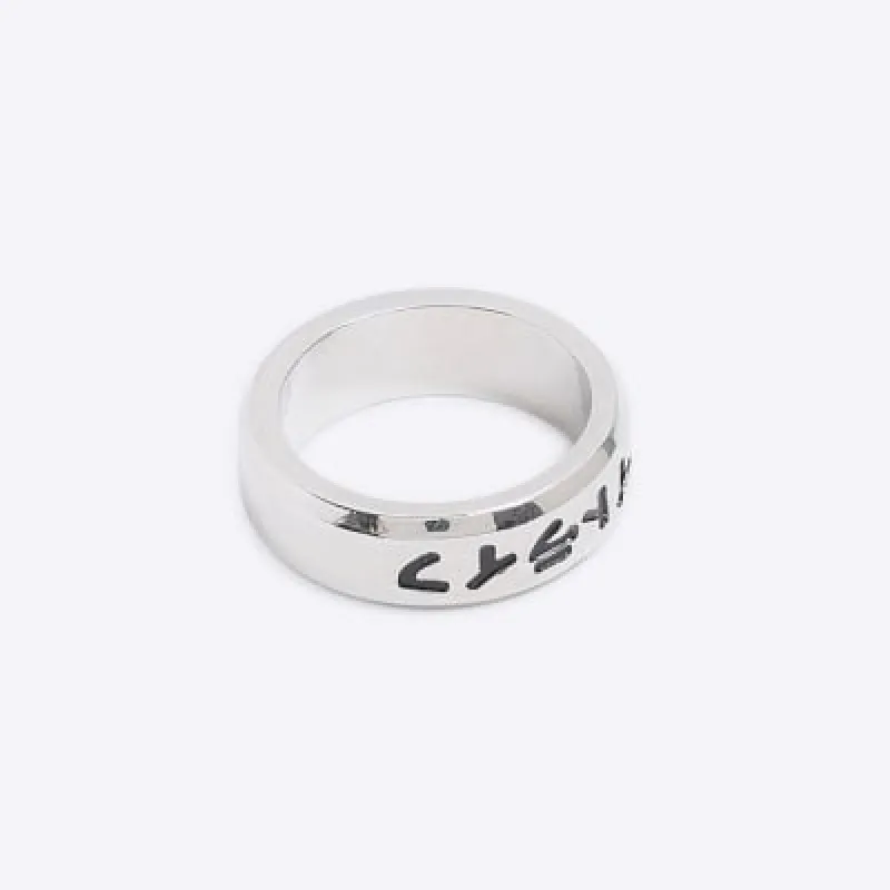 Silver Japanese Writing Ring sold by River Island