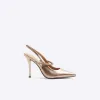 Bronze embellished strap heeled court shoes sold by River Island