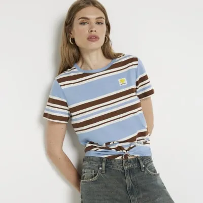 Blue stripe t-shirt sold by River Island