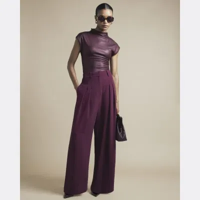 Red Wide Leg Trousers sold by River Island