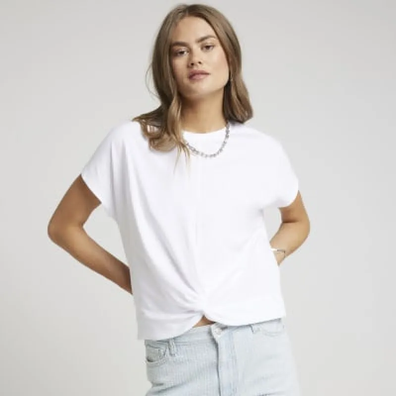 White twist front t-shirt sold by River Island