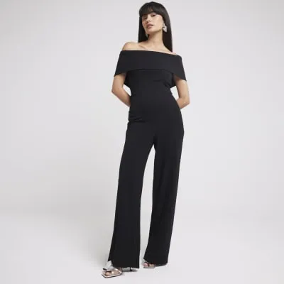 Black Bardot Jumpsuit sold by River Island