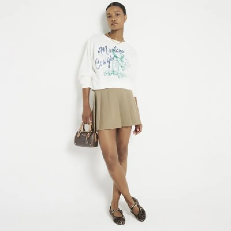 White Montana Cowgirl Sweatshirt sold by River Island
