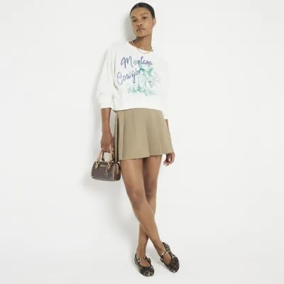 White Montana Cowgirl Sweatshirt sold by River Island
