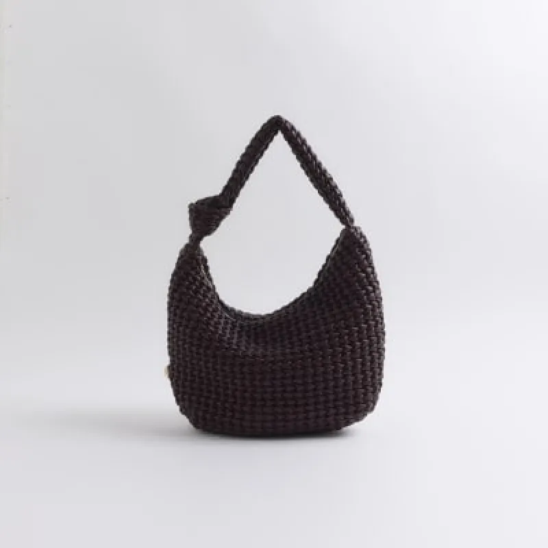 Red textured Knot Tote Bag sold by River Island