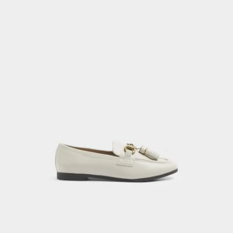 Cream Wide Fit Tassel Chain Loafers sold by River Island