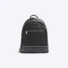 Black quilted zip backpack sold by River Island