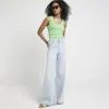 Green fluorescent scoop neck vest top sold by River Island