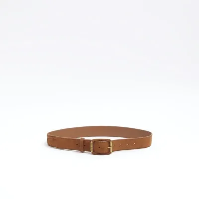 Brown suedette belt sold by River Island
