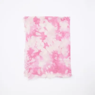 Pink tie dye lightweight scarf sold by River Island