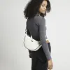 Cream soft quilted cross body bag sold by River Island