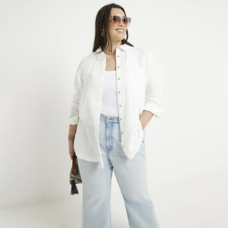 Plus white textured shirt sold by River Island