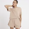 Beige t-shirt and shorts set sold by River Island