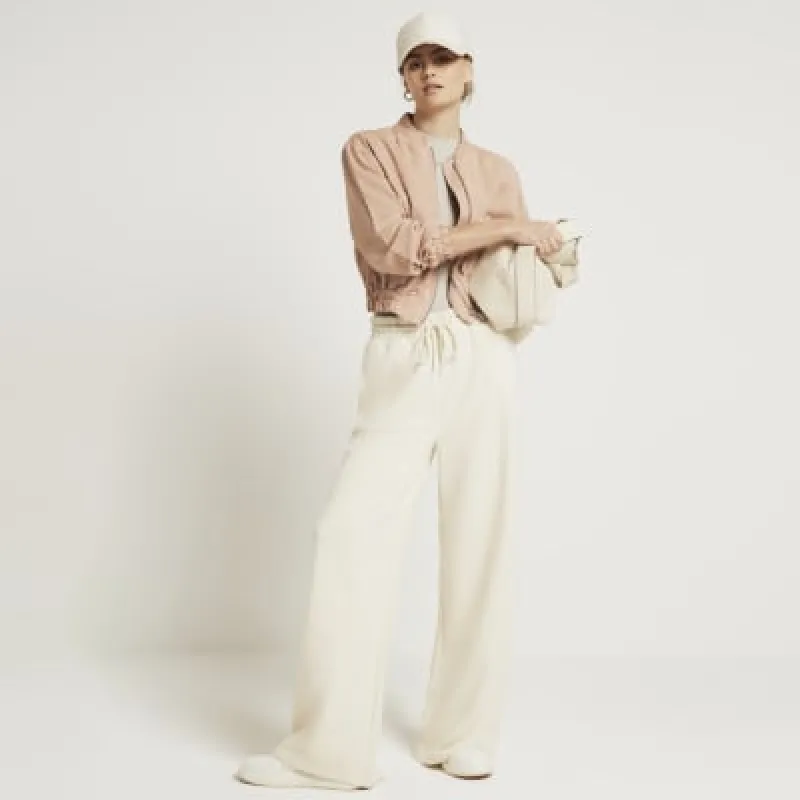 Pink lyocell casual bomber jacket sold by River Island