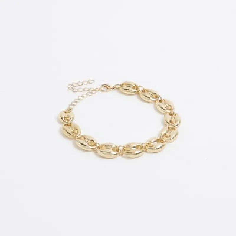 Gold Chain Link Bracelet sold by River Island