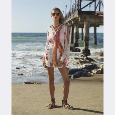 White stripe beach shirt sold by River Island