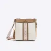 Cream webbing messenger cross body bag sold by River Island