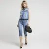 Blue denim gilet sold by River Island