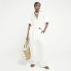 White broderie wide leg trousers sold by River Island