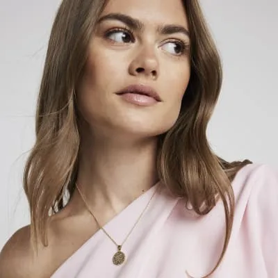 Gold Plated Coin Necklace sold by River Island