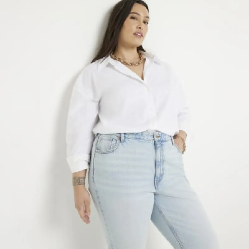 Plus white button up shirt sold by River Island