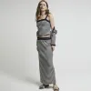 Navy knit stripe cami top sold by River Island