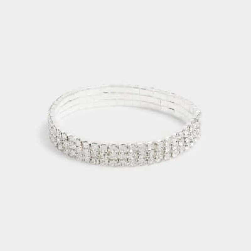 Silver Diamante Cuff Bracelet sold by River Island
