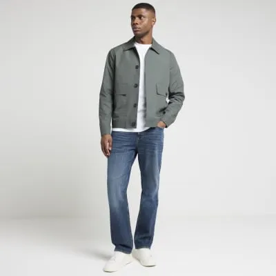 Green Regular Fit Smart Chore Jacket sold by River Island