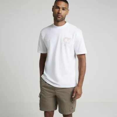 White regular fit dragon graphic t-shirt sold by River Island