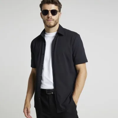 Black slim fit shirt sold by River Island