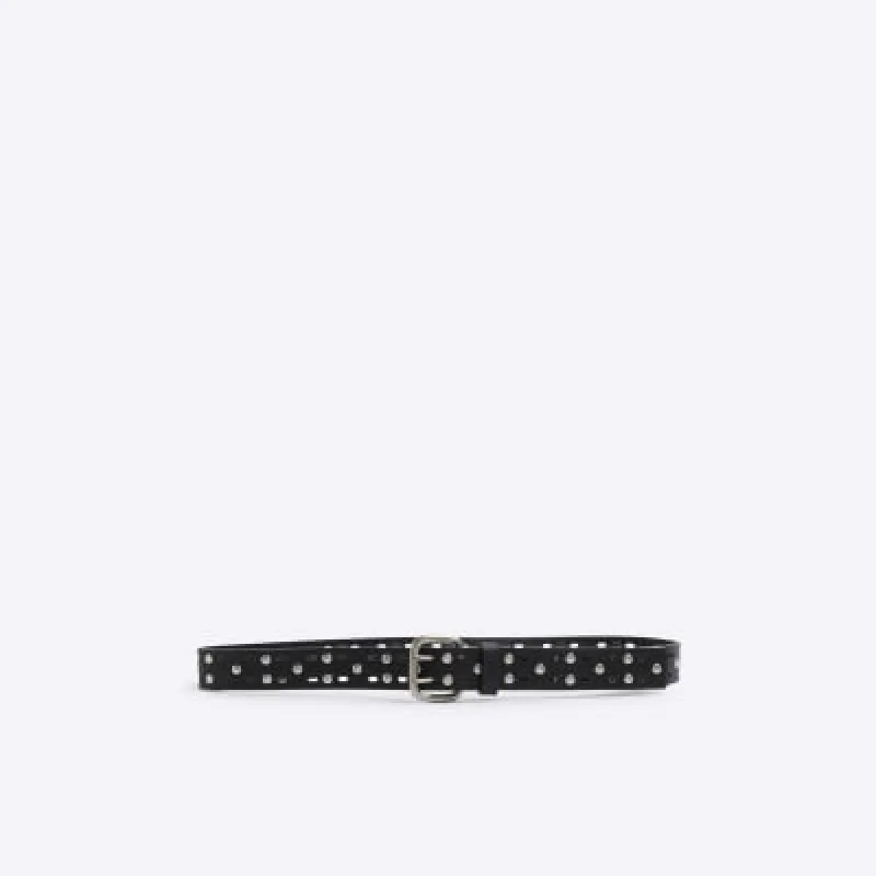 Black Studded Belt sold by River Island