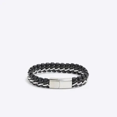 Black Steel Bracelet sold by River Island