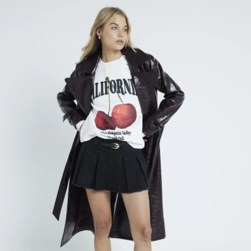 Cream Cherry California Graphic Sweatshirt made by River Island