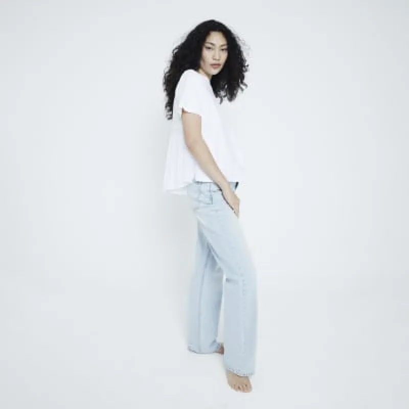 White pleated back t-shirt sold by River Island